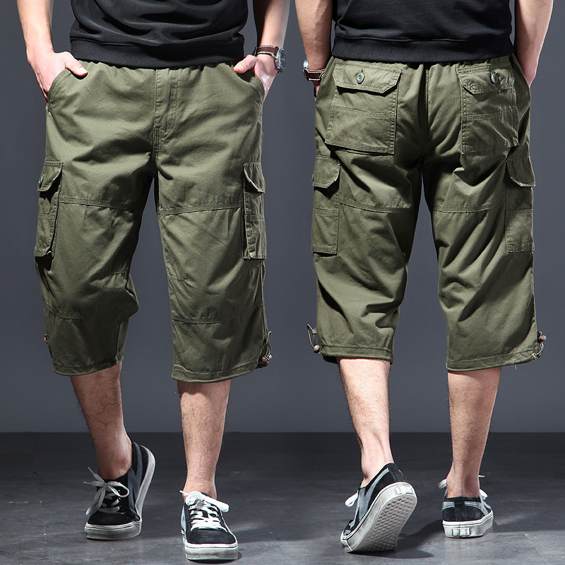 Streetwear Brand Shorts - Erkek Pamuklu 3/4 Pantolon Bol Paça
