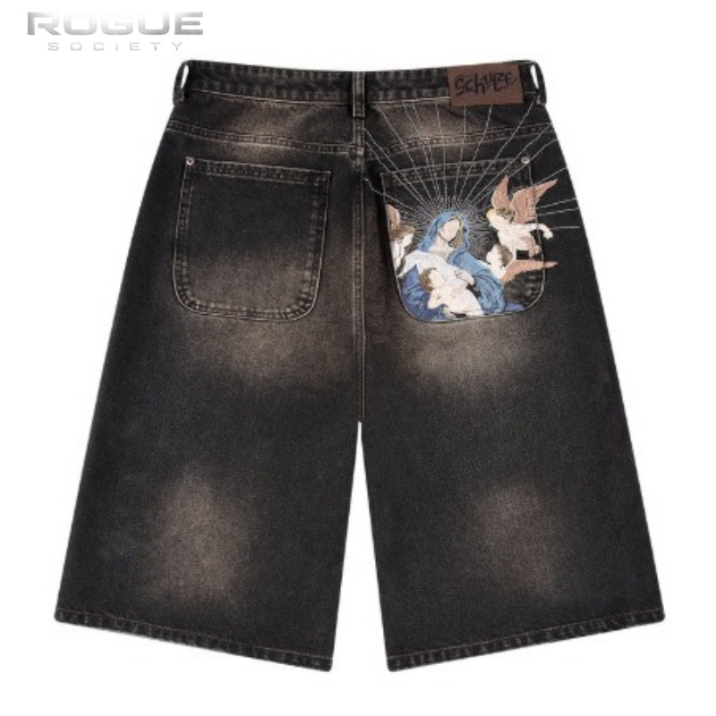 Streetwear Brand Shorts - Yaz Lüks Harajuku Kot Pantolon Amerikan