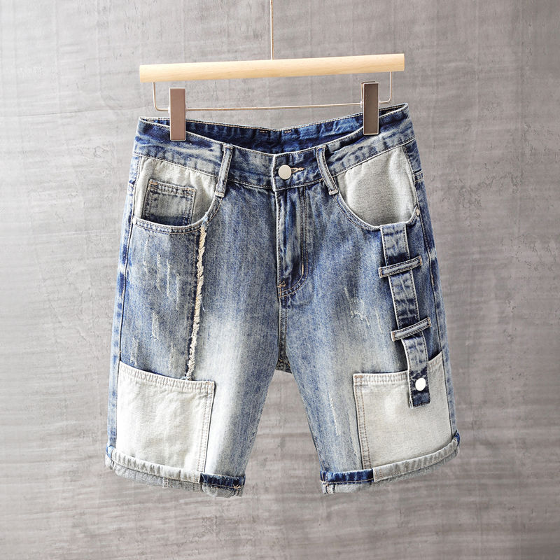 Streetwear Brand Shorts - Erkek Kısa Kot Cepli Pantolon Yıkama