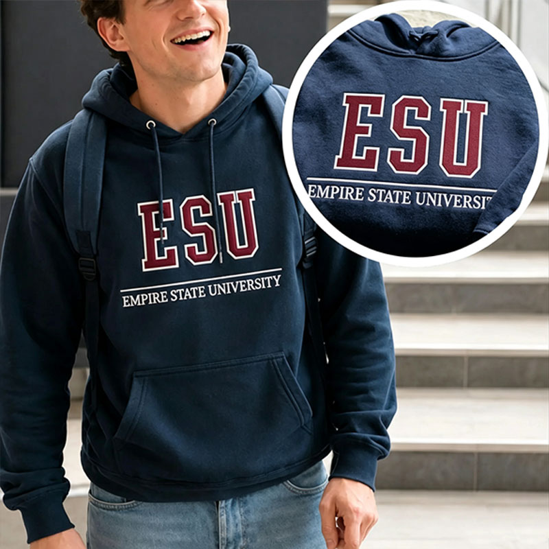 Streetwear Brand Hoodie - ESU Empire State Üniversitesi Kapüşonlu Sweatshirt