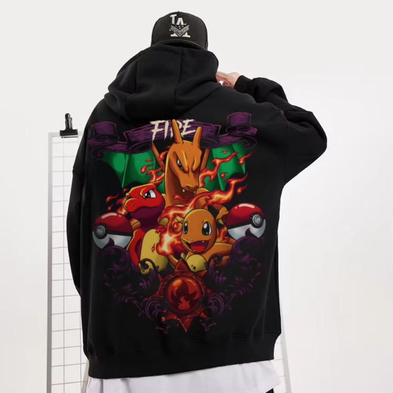 Siyah Büyük Beden 4XL Pokemon  - Streetwear Brand Y2K incelemesi ve fiyatı