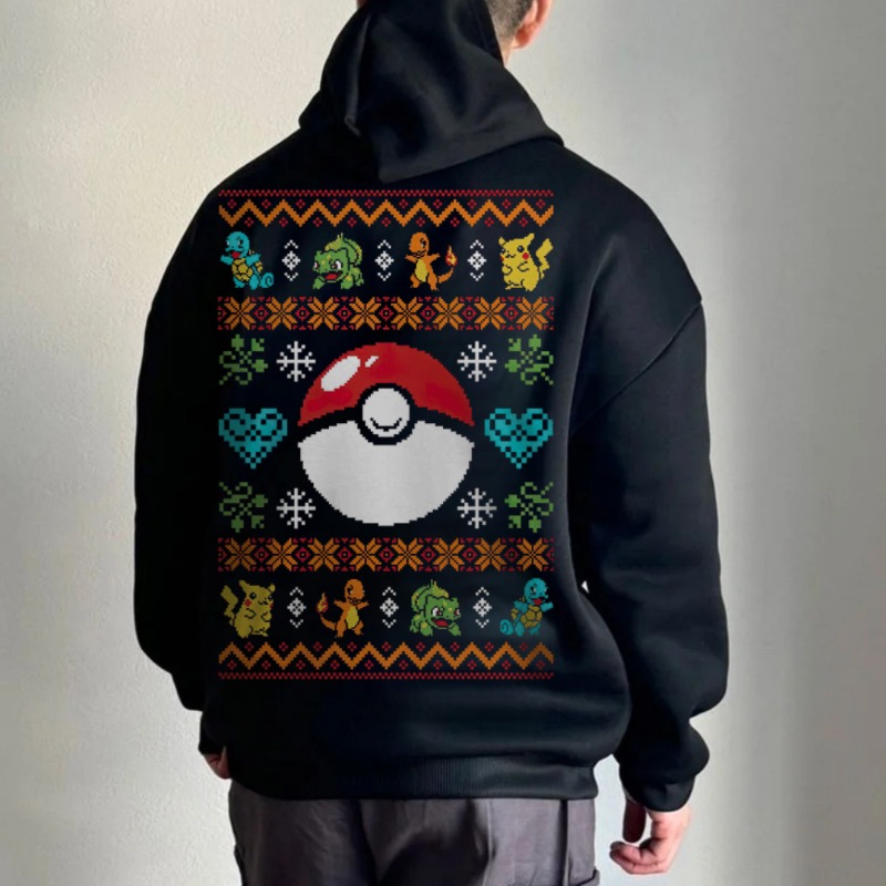 Siyah Büyük Beden 4XL Pokemon  - Streetwear Brand Y2K incelemesi ve fiyatı