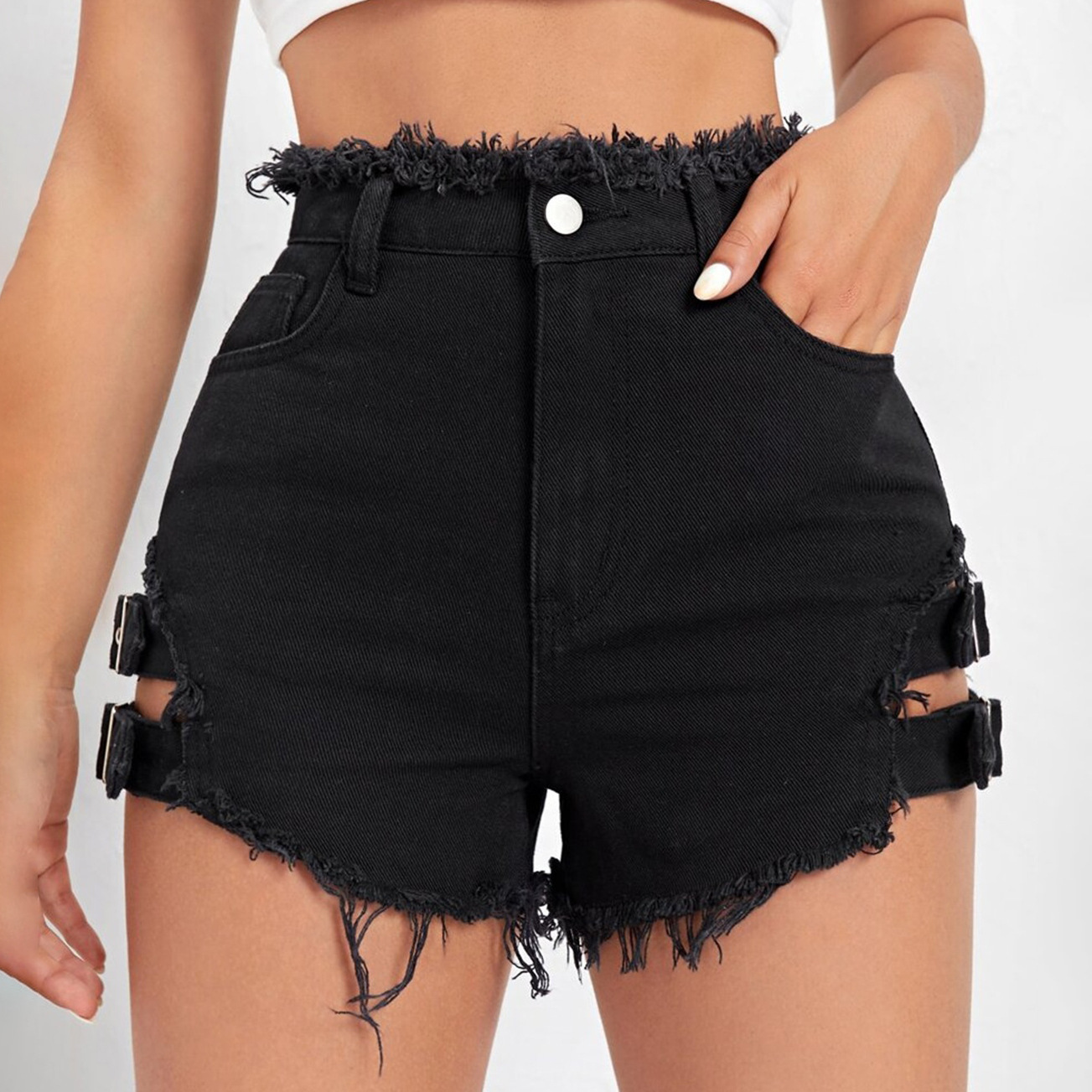 Kadınlar Yüksek Bel Kot Şort Y - Streetwear Brand Shorts incelemesi ve fiyatı