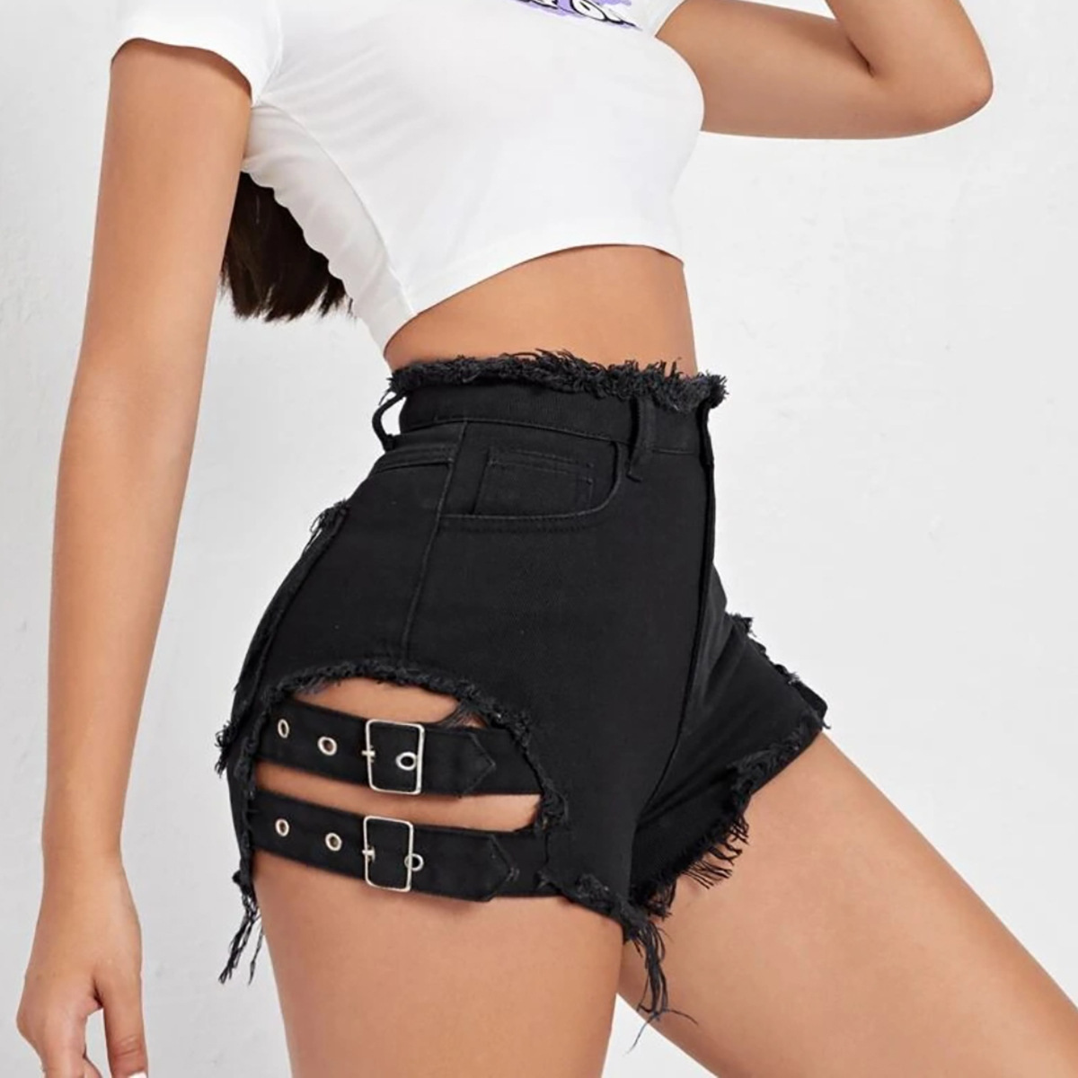 Kadınlar Yüksek Bel Kot Şort Y - Streetwear Brand Shorts incelemesi ve fiyatı